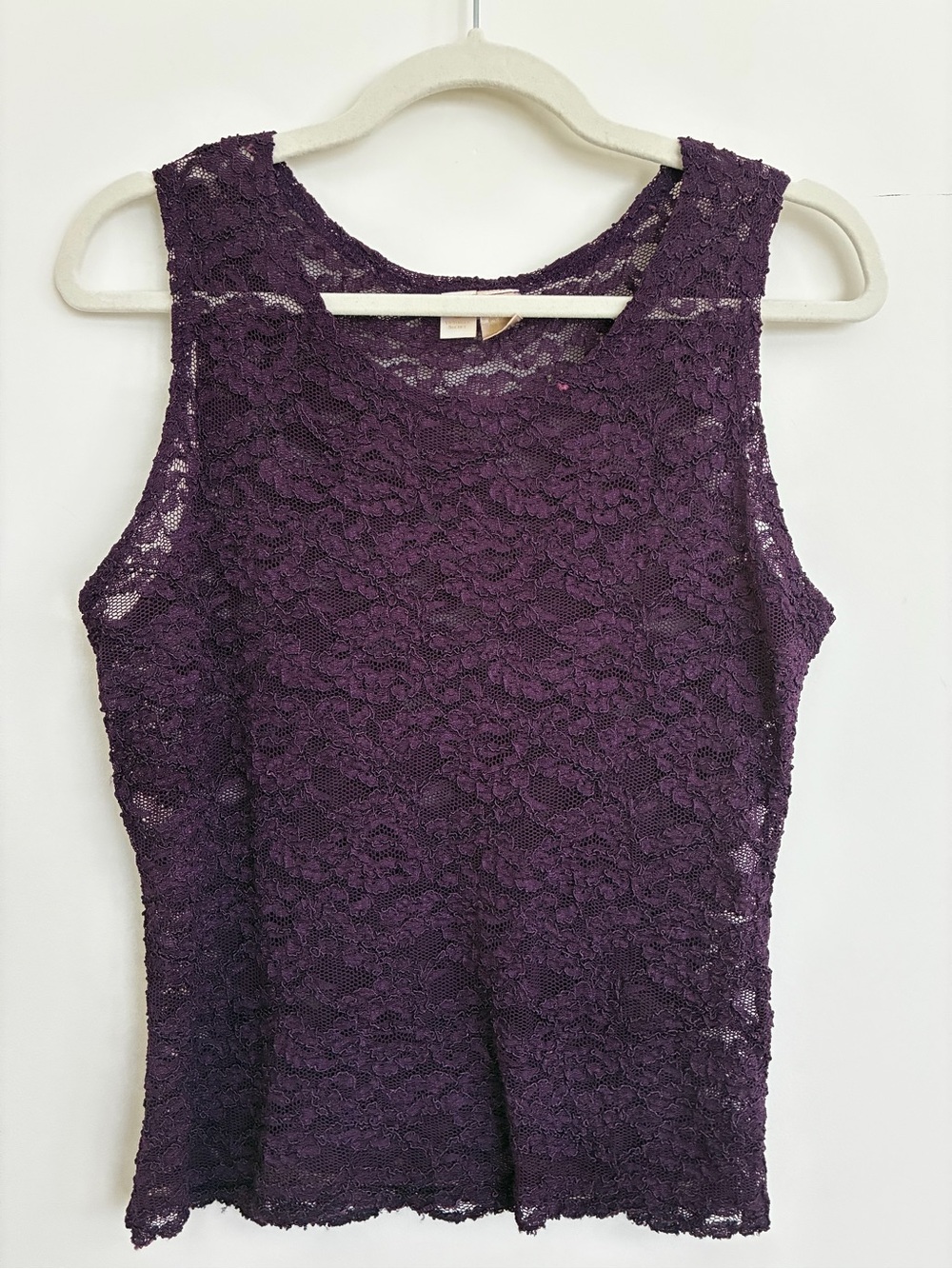 Victoria’s Secret Vintage Purple Stretch Lace tank size large